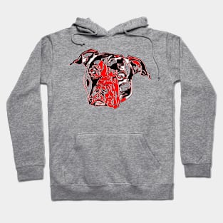 Pitbull Dog Canine Breed Head Strong Muscular Guard Hoodie